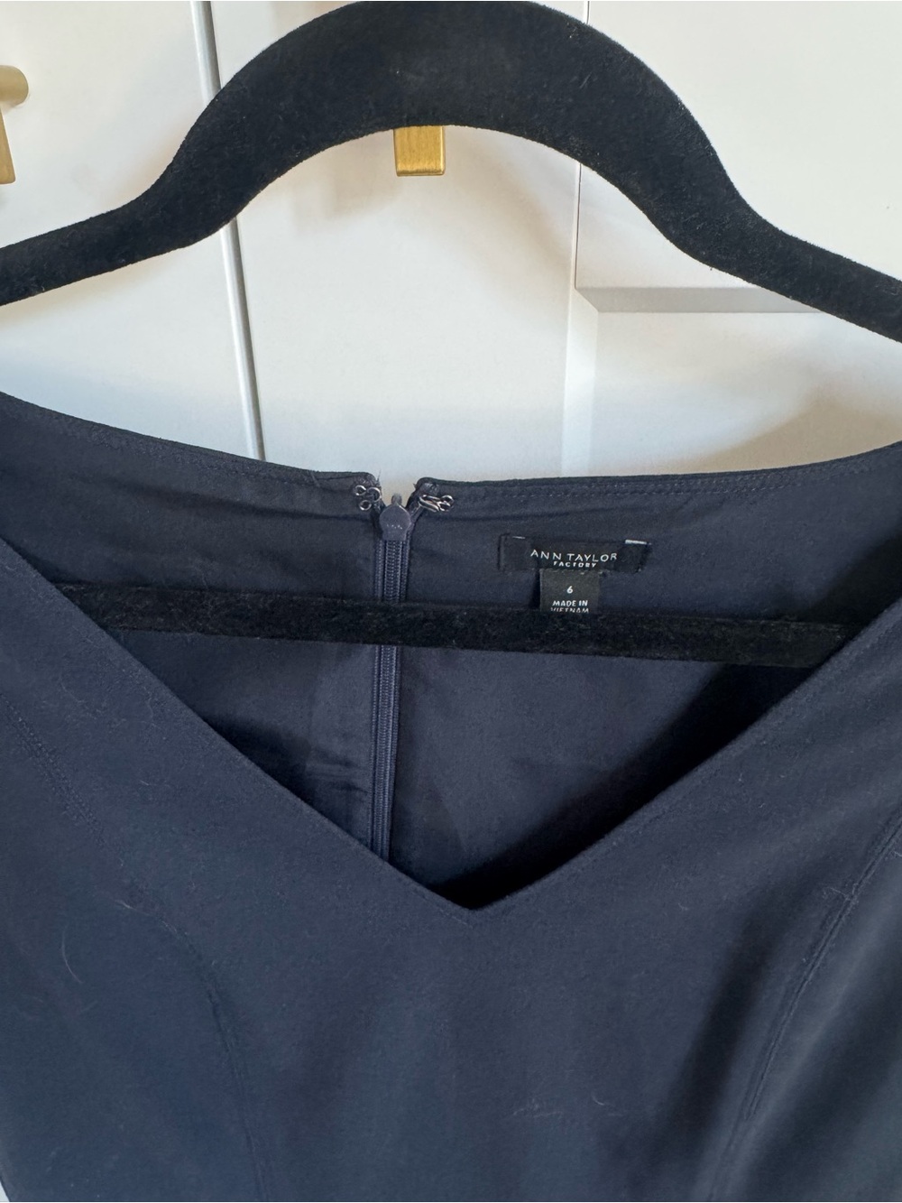 Ann Taylor Navy V-Neck Dress - Picture 3 of 3